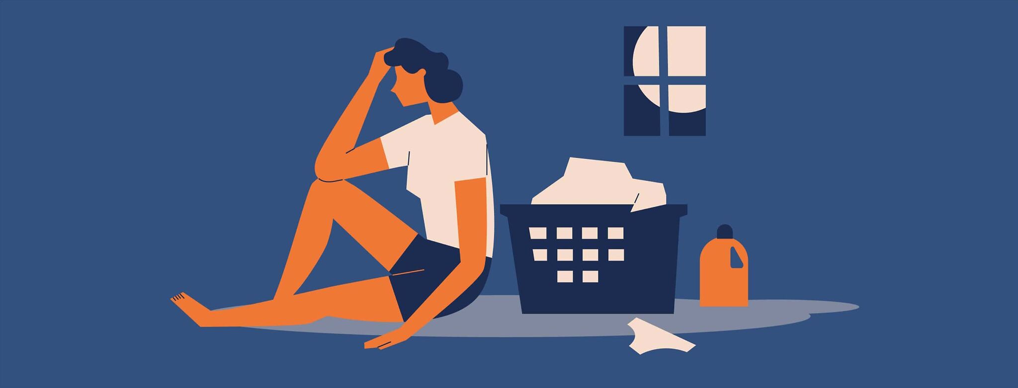 Woman doing laundry